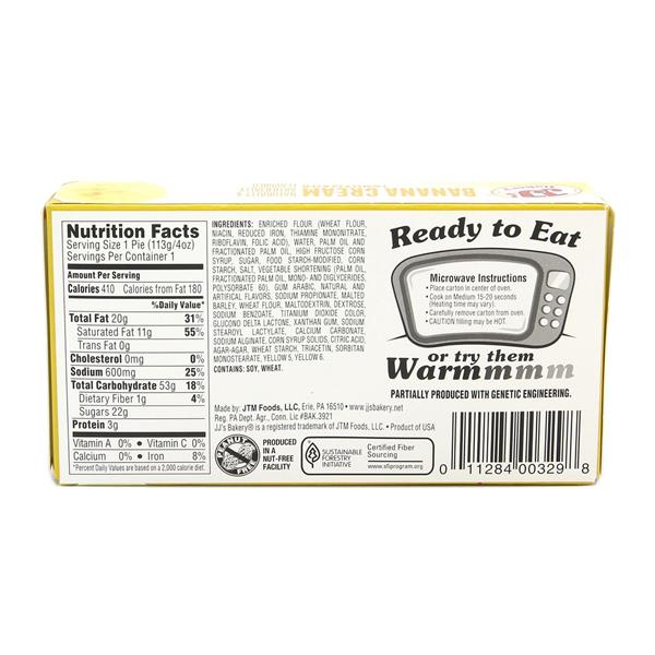 JJ's Bakery Banana Cream Pie HyVee Aisles Online Grocery Shopping