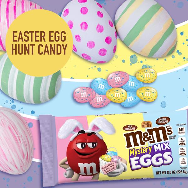 M&M'S Mystery Mix Easter Eggs Milk Chocolate Candy Assortment, 8