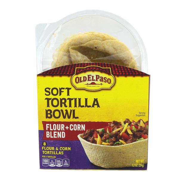 Old El Paso Soft Tortilla Bowl Flour + Corn Blend 8Ct HyVee Aisles