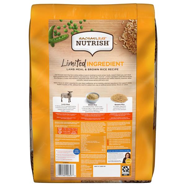 Rachael Ray Nutrish Limited Ingredient Dog Food, Lamb Meal & Brown Rice  Recipe | Hy-Vee Aisles Online Grocery Shopping