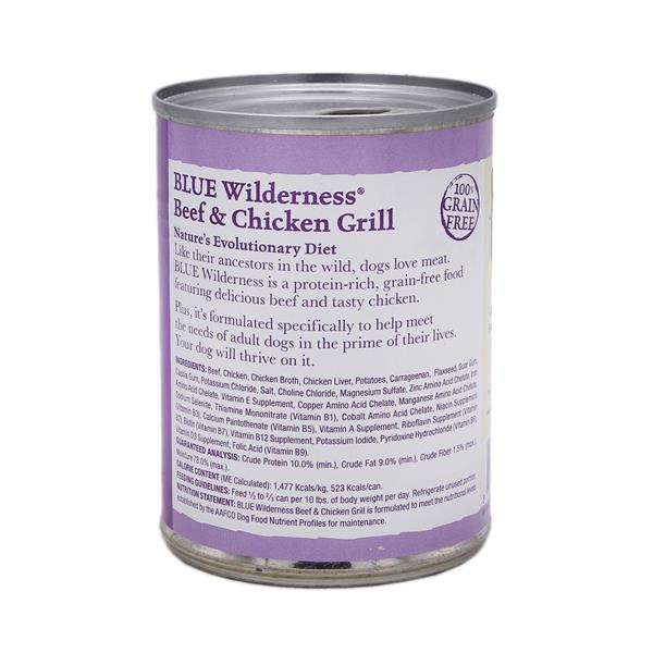 blue wilderness beef and chicken grill