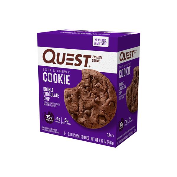 Quest Double Chocolate Chip Protein Cookie 4-2.04 oz. Cookies | Hy-Vee ...