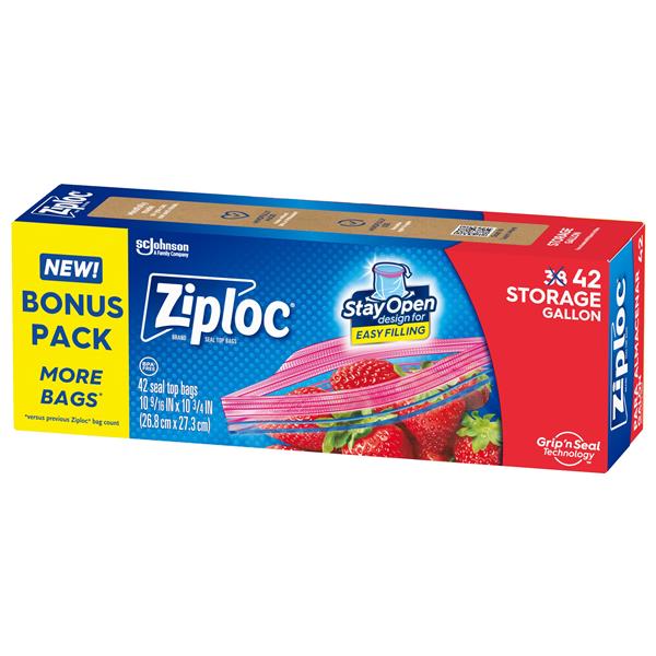 Ziploc Brand Storage Bags with Stay Open Design, Gallon | Hy-Vee