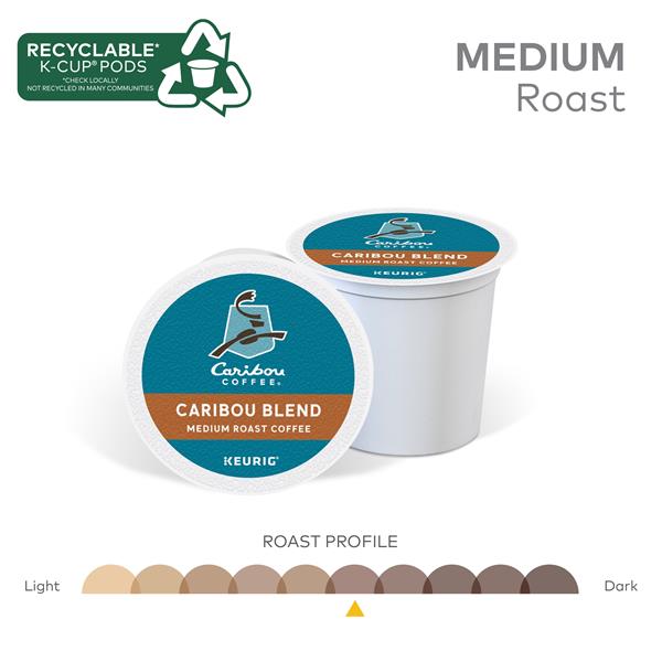 Caribou Coffee Caribou Blend, Keurig Single-Serve K-Cup Pods, Medium Roast  Coffee, 32 Count