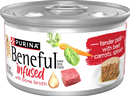 Purina Beneful Infused Real Beef, Carrots & Spinach with Bone Broth Pate Wet Dog Food