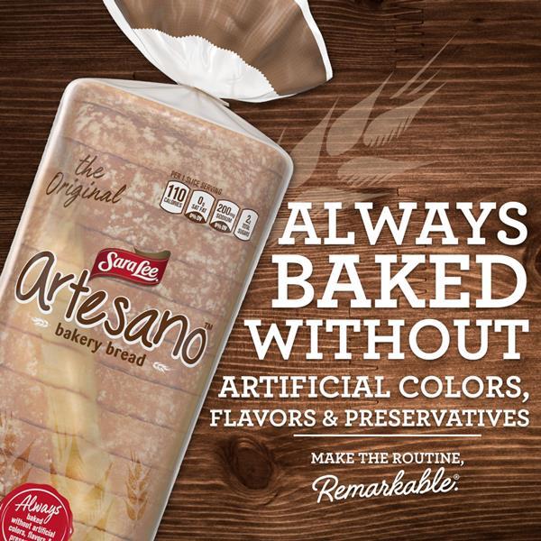 artesanoページ Sara Lee Artesano Original Bread, 20 oz, Thick-Sliced White