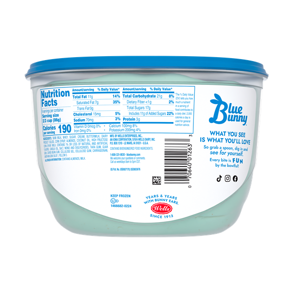 Blue Bunny Premium Pistachio Almond Frozen Dessert, 48 fl oz | Hy