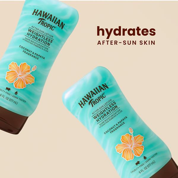 Hawaiian Tropic After Sun Lotion, Weightless Hydration, Coconut 