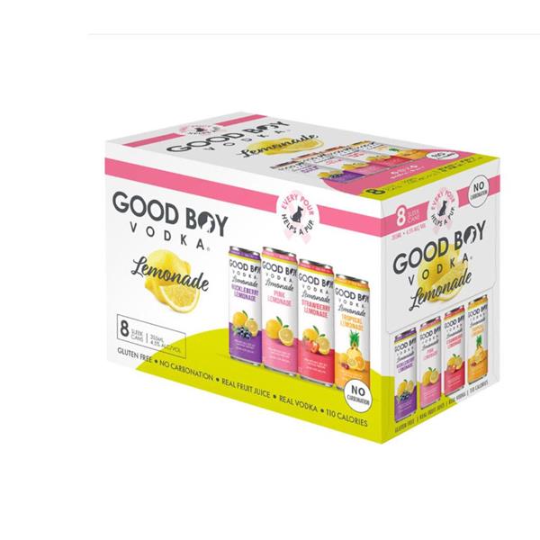 Good Boy Raspberry Lemonade Good Boy Vodka Lemonade, Variety Pack, 8 Count | Hy-Vee Aisles Online ...