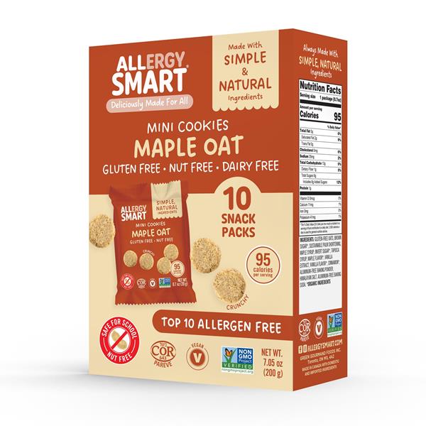 Allergy Smart Maple Oat Mini Cookies, 10 Snack Packs | Hy-Vee Aisles ...