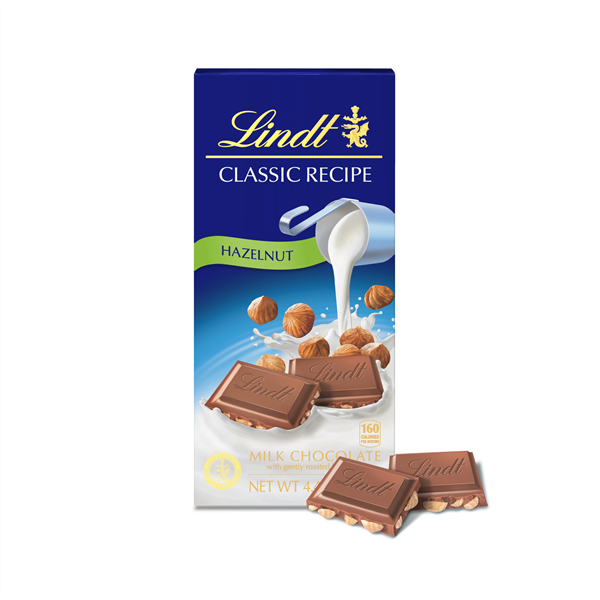 Lindt Swiss Milk Chocolate Hazelnut 10.6 oz Bar 10ct Box