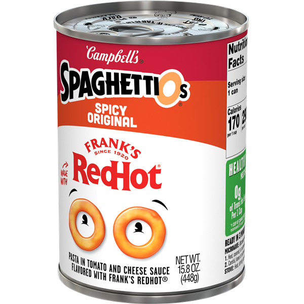 SpaghettiOs Spicy Original made with Frank's RedHot, Canned Pasta