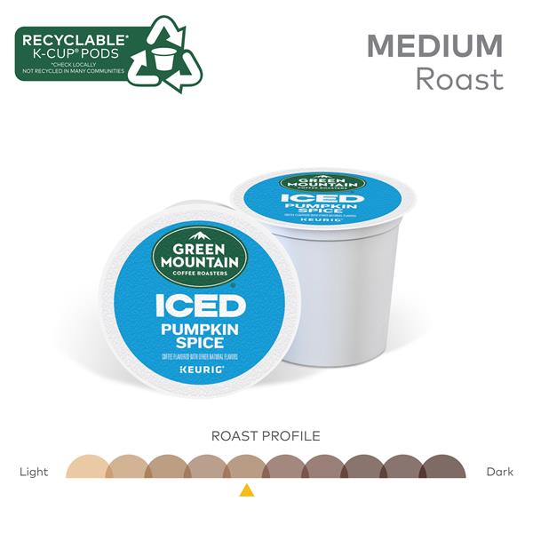 Green Mountain Coffee Roasters ICED Pumpkin Spice, Single Serve